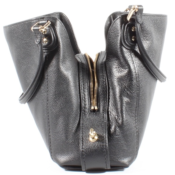 Coach Edie Shoulder Bag Purse BLK Leather NEW - Picture 7 of 11